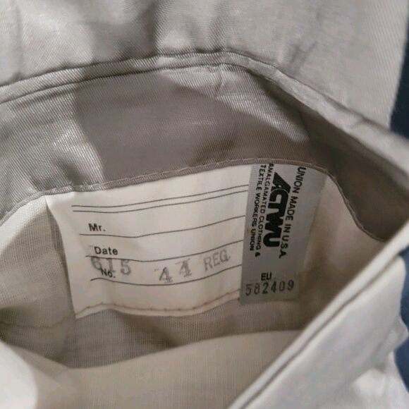 Vintage Polo University Ralph Lauren Mens Blazer Size 44 R Blue Gold Union Made - Picture 6 of 11